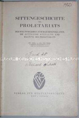 Sittengeschichte des Proletariats