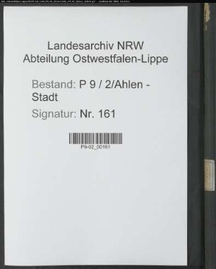 Sterberegister Standesamt Ahlen-Stadt