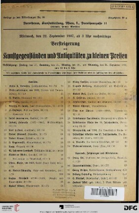 Gemälde (Nr. 1-65)