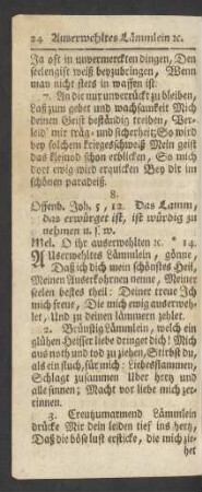 8. Offenb. Joh. 5,12. Das Lamm, das erwürget ist, ist würdig zu nehmen u.s.w. Mel. O. ihr auserwehlten [et]c. 14.