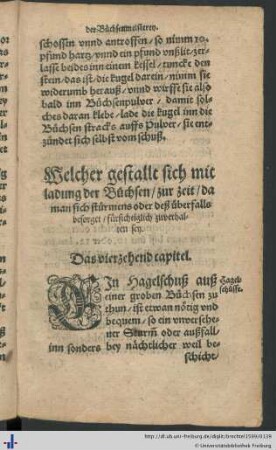 Das vierzehend capitel.