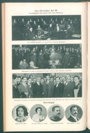 Las elecciones del 30 : Proclamación del doctor Del Valle Iberlucea