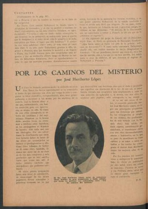 "Por los caminos del misterio" por José Heriberto López