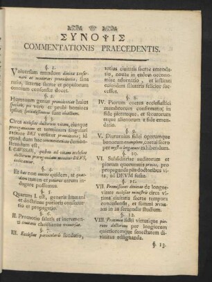 Synopsis Commentationis Praecedentis
