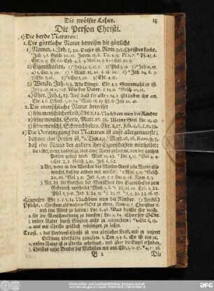 Die zwölfte Lehre. Die Person Christi.