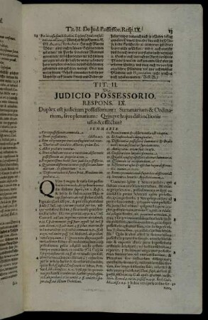 Tit. II. De Judicio Possessorio.