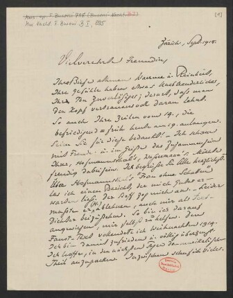 Brief an Jella von Oppenheimer : 19.09.1916