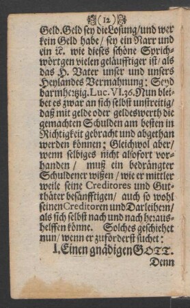I. Einen gnädigen Gott.