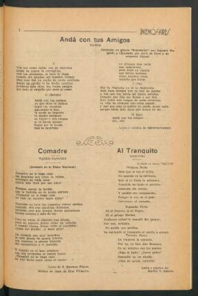 Comadre : Tango canción (Grabado en el Disco Nacional)