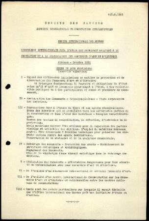 Programm Tagung Société des Nations