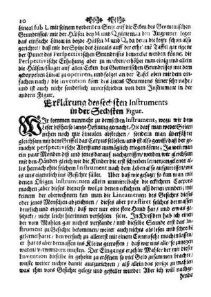 Erklärung des sechsten Instruments in der Sechsten Figur.