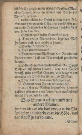 Das Spanfercklein auff eine andere Manier.