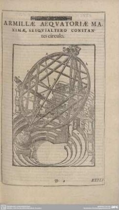 ARMILLAE AEQUATORIAE MAXIMAE, SESQUIALTERO CONSTANtes circulo.