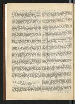 Fünfte ordentliche Versammlung am 15. Juni 1889