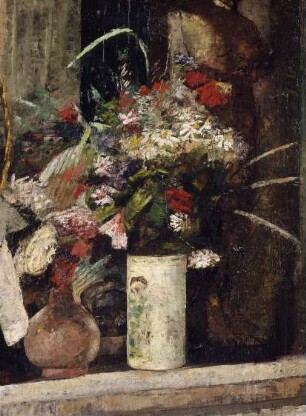 Blumen auf dem Kamin