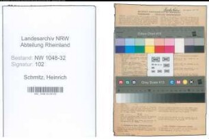 Entnazifizierung Heinrich Schmitz , geb. 11.11.1902 (Beamter)