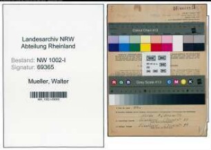 Entnazifizierung Walter Mueller , geb. 09.02.1912 (Gaertner)