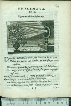 Emblemata. XXIV. Eygen-min blint ziel en zin.