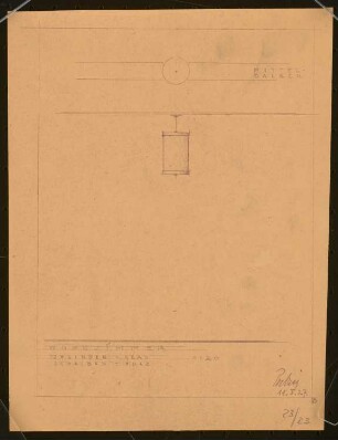 Werkbund-Ausstellung, Stuttgart-Weißenhof Einfamilienhaus Typ C 7: Wohnzimmer: Lampe 1:20