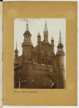Weißmönchskirche, Danzig: Ansicht (aus: Skizzen- und Fotoalbum 20)