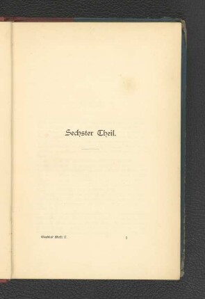 Sechster Theil.