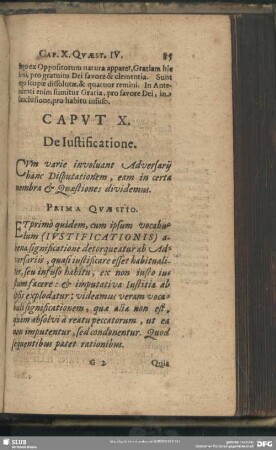 Caput X. De Justificatione