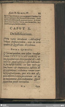 Caput X. De Justificatione