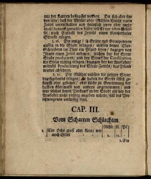 Cap. III. Vom Scharren Schlachten.