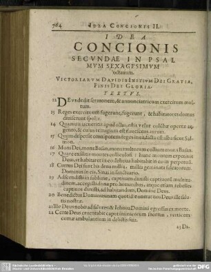 Idea Concionis Secundae In Psalmum Sexagesimum octavum