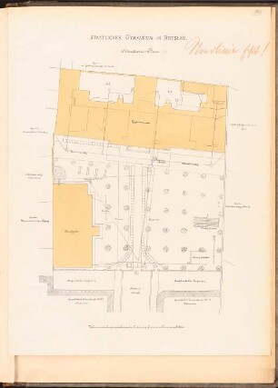 Königliches König-Wilhelms-Gymnasium, Breslau: Lageplan