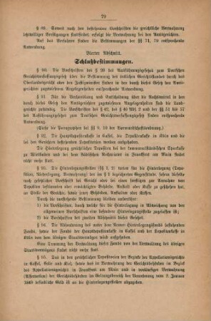 Vierter Abschnitt. Schlußbestimmungen.
