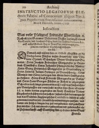 10-40, Instructio legatorum [...]