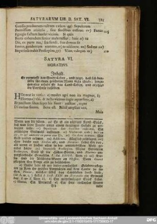 Satyra VI. Horatius.