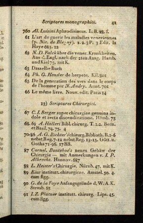 41-59, 13) Scriptores Chirurgici. - 17) Scriptores Anthropologiae medicae.