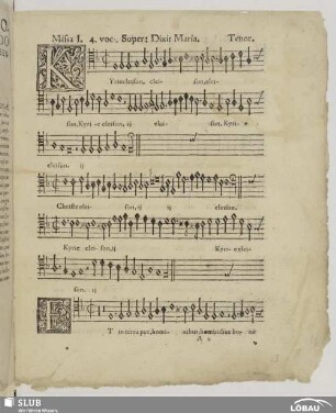 Missa I. 4 voc. super: Dixit Maria