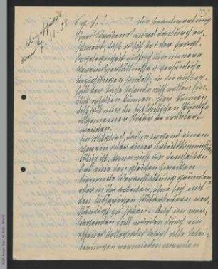 Briefentwurf von Unbekannt an Unbekannt