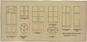 Billing, Hermann; Karlsruhe, Eisenlohrstr. / Bunsenstr. 22; Haus Muser - Fensterteilung (Ansichten)