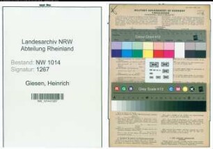Entnazifizierung Heinrich Giesen , geb. 13.01.1900 (Kaufmaennischer Angestellter)