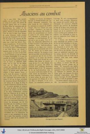 Alsaciens au combat.