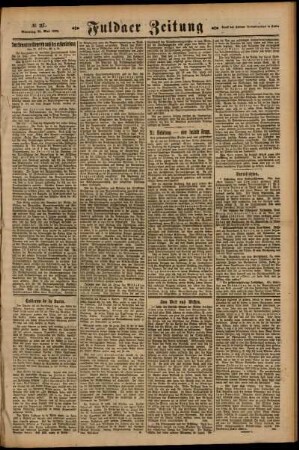 Zweite Ausgabe vom Sonntag, den 21. Mai 1922.