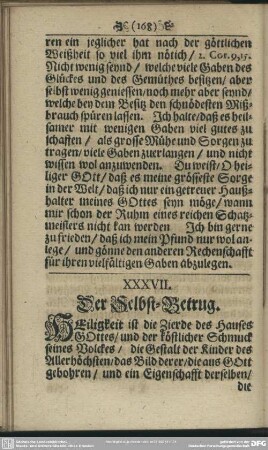 XXXVII. Der Selbst-Betrug