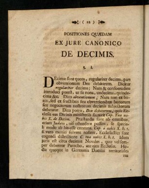 12-16, De Decimis