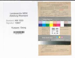 Entnazifizierung Georg Kuepper , geb. 30.05.1910 (Foerster)