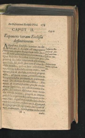 Caput II. Exponens veram Ecclesiae definitionem.