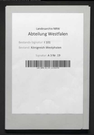 Besoldungs- und Bürokostenetats; Ziviltribunal und Friedensgerichte des Distrikts Bielefeld