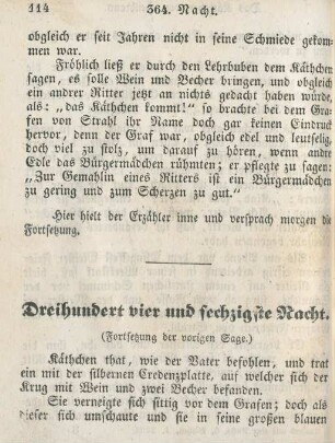 Dreihundert vier und sechzigste Nacht