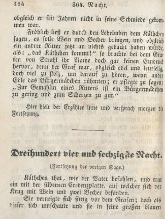 Dreihundert vier und sechzigste Nacht
