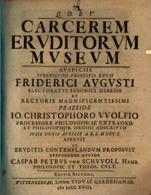Carcerem Ervditorvm Mvsevm