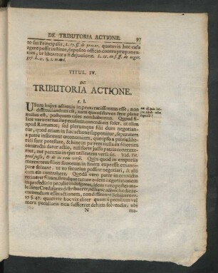 Titul. IV. De Tributoria Actione