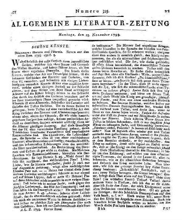 Horatia und Viburnia : Szenen aus dem alten Rom. - Dürkheim : Pfähler, 1793